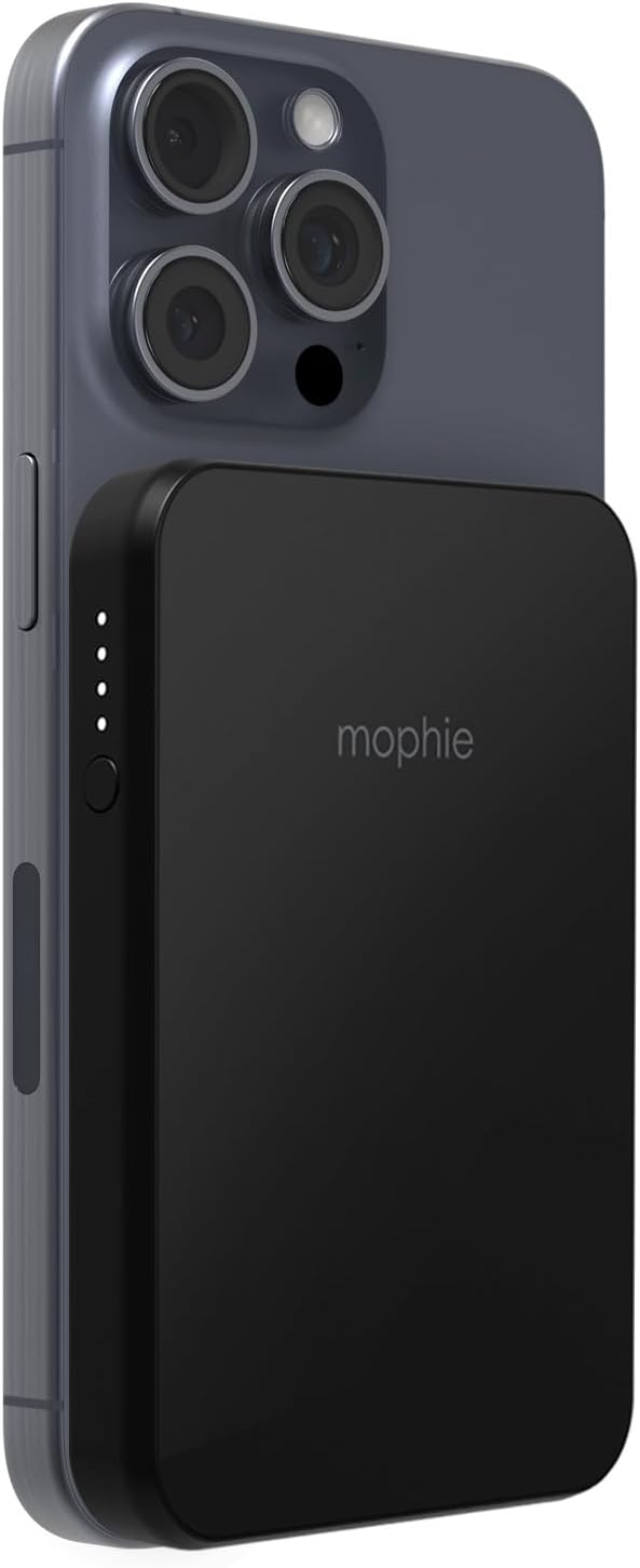 Mophie Snap+ Juice Pack Mini - Magnetic 5000mAh Portable Charger, MagSafe Compatible, USB-C, Multi-Orientation Charging, USB-C Cable Included